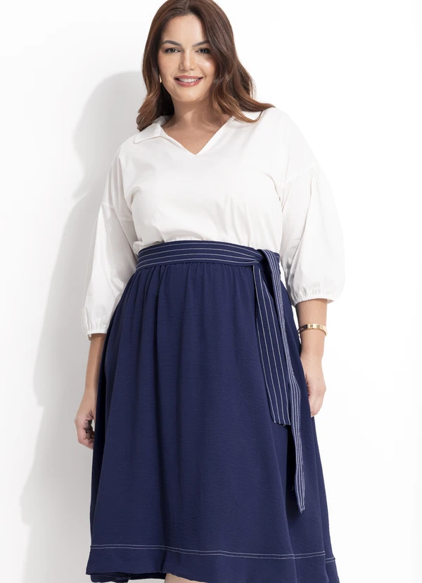 Quintess - Blusa Off White em Tricoline 2