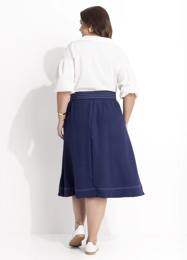 Quintess - Blusa Off White em Tricoline