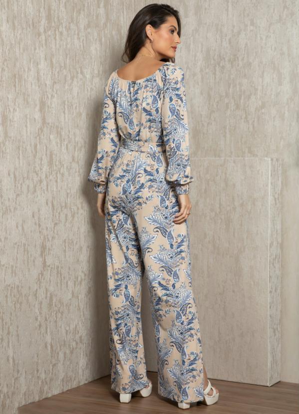 Quintess - Blusa Paisley Bege Ombro a Ombro 4