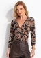 Quintess - Blusa Paisley Preto em Malha de Viscose - variação: Paisley Preto