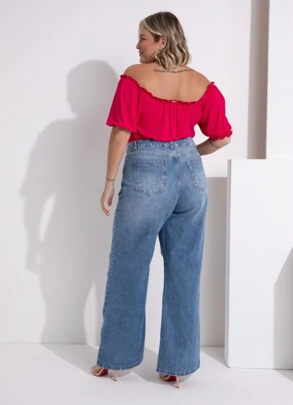 Quintess - Blusa Pink Ciganinha com Franzidos 4