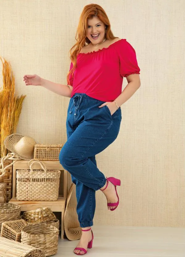 Quintess - Blusa Pink Ciganinha com Franzidos 8