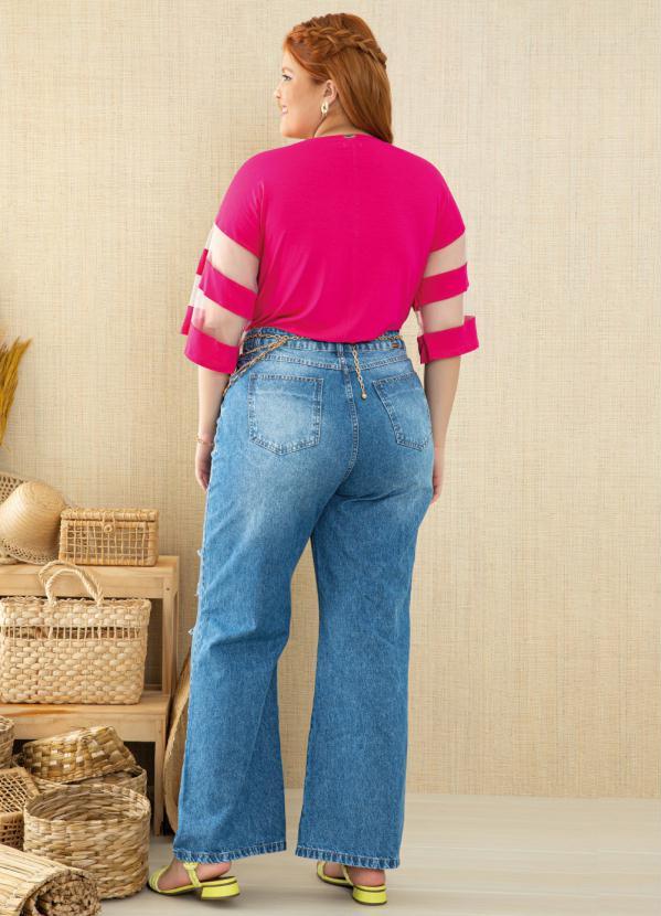 Quintess - Blusa Pink com Detalhes em Tule nas Mangas 9