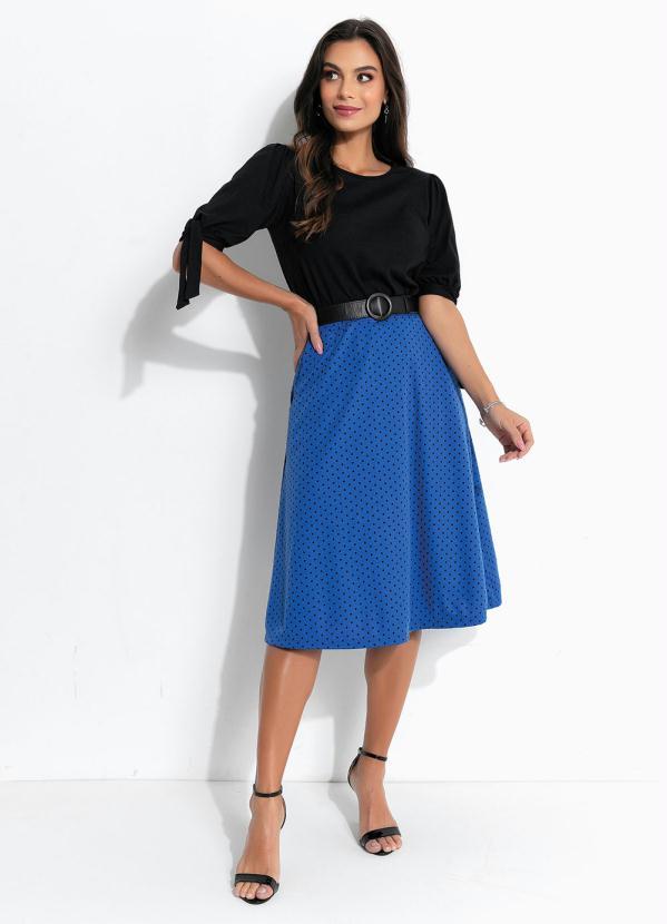 Rosalie - Blusa Preta Amarração na Manga Moda Evangélica 3