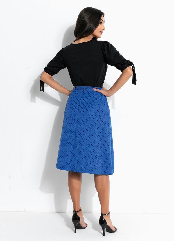 Rosalie - Blusa Preta Amarração na Manga Moda Evangélica 4