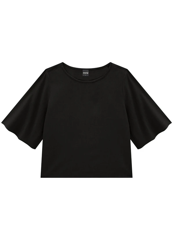 Enfim - Blusa Preta Box em Viscose