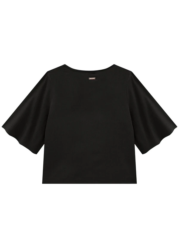 Enfim - Blusa Preta Box em Viscose 2