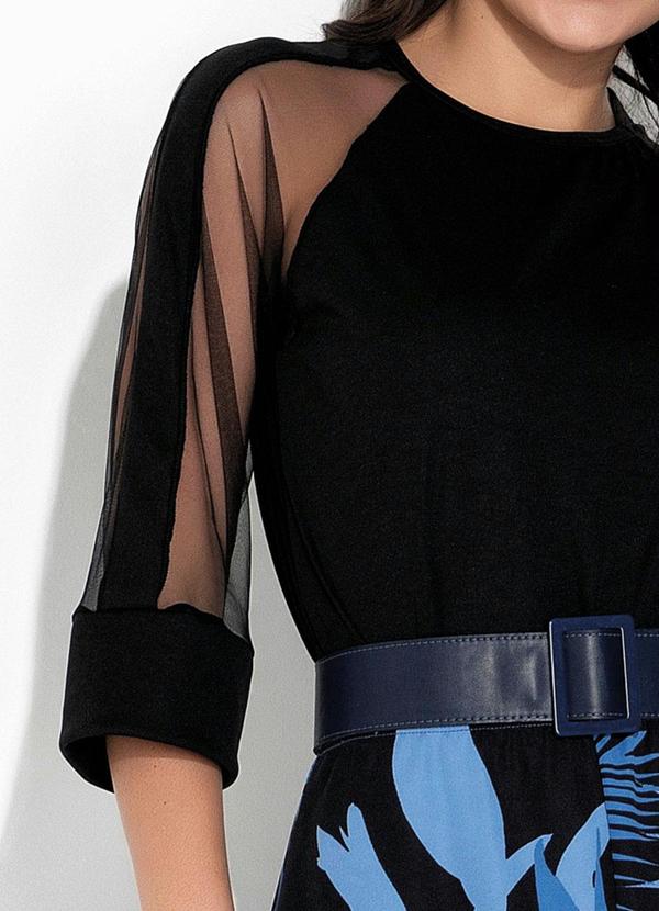 Rosalie - Blusa Preta com Manga em Tule 8