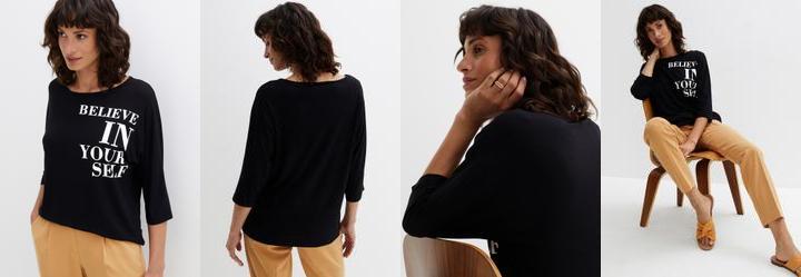 Blusa Preta em Malha de Viscose