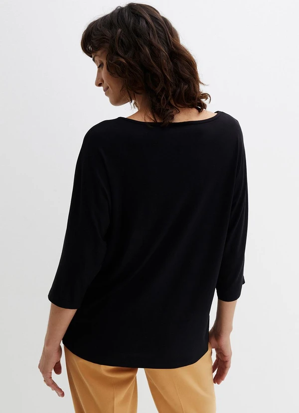 bonprix - Blusa Preta em Malha de Viscose 4