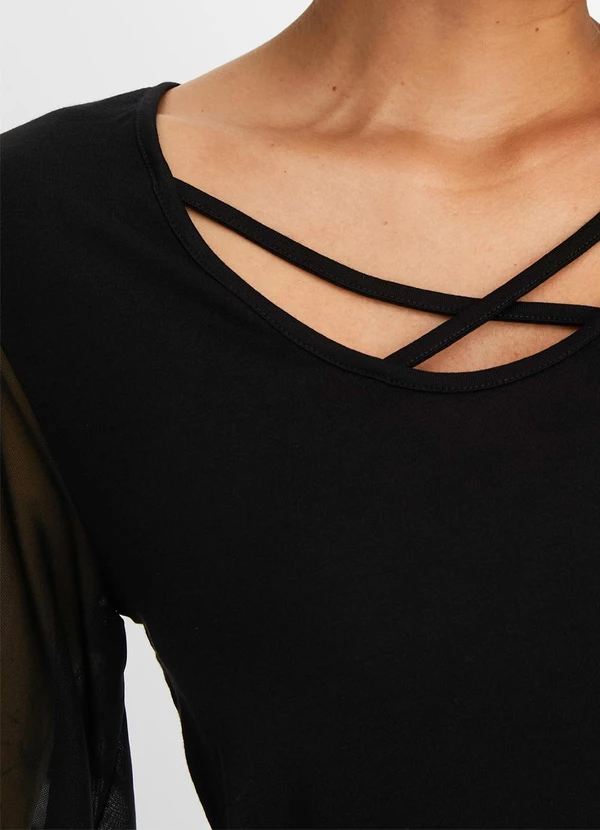 bonprix - Blusa Preta em Malha de Viscose 4