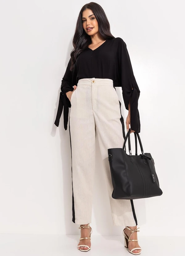 Quintess - Blusa Preta em Viscose Plana 3