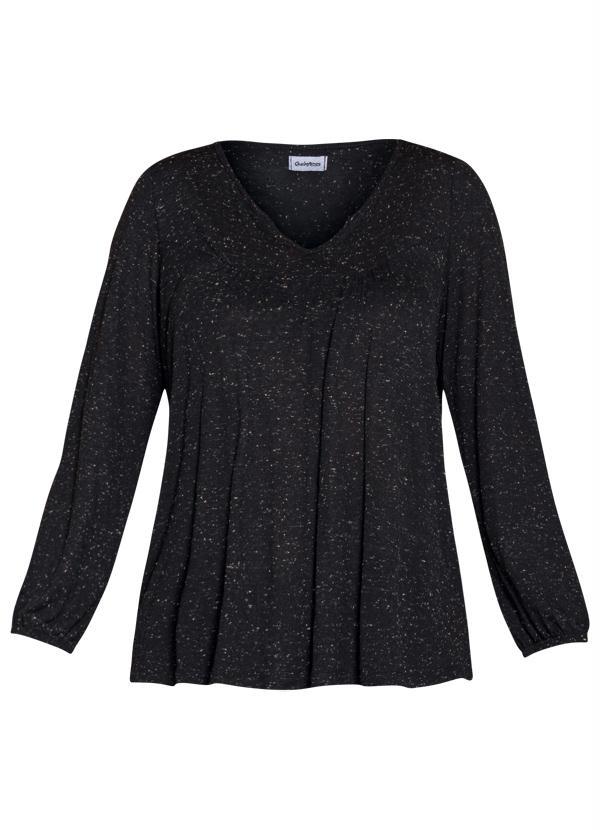 Quintess - Blusa Preta Soltinha Mangas 3/4 9