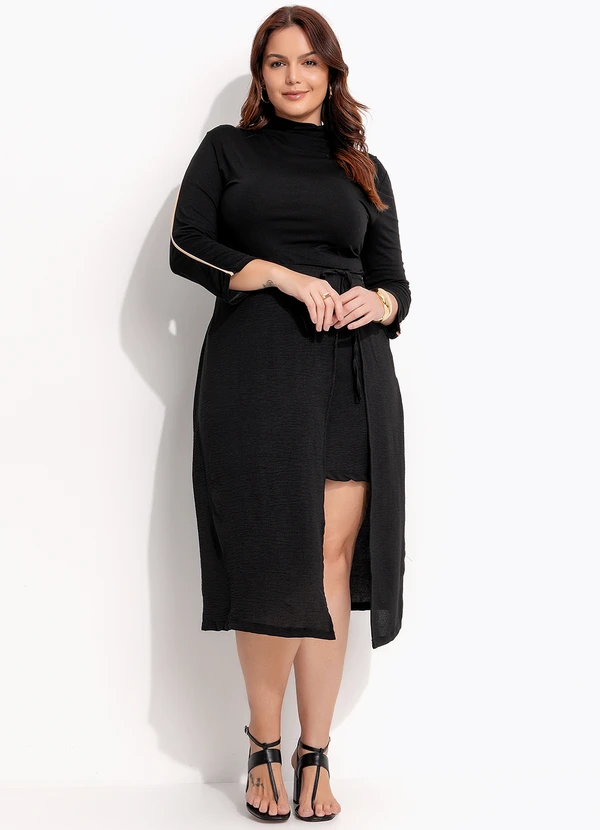 Quintess - Blusa Preto em Malha de Viscose 3