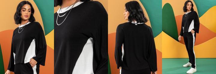 Blusa Preto em Molecotton
