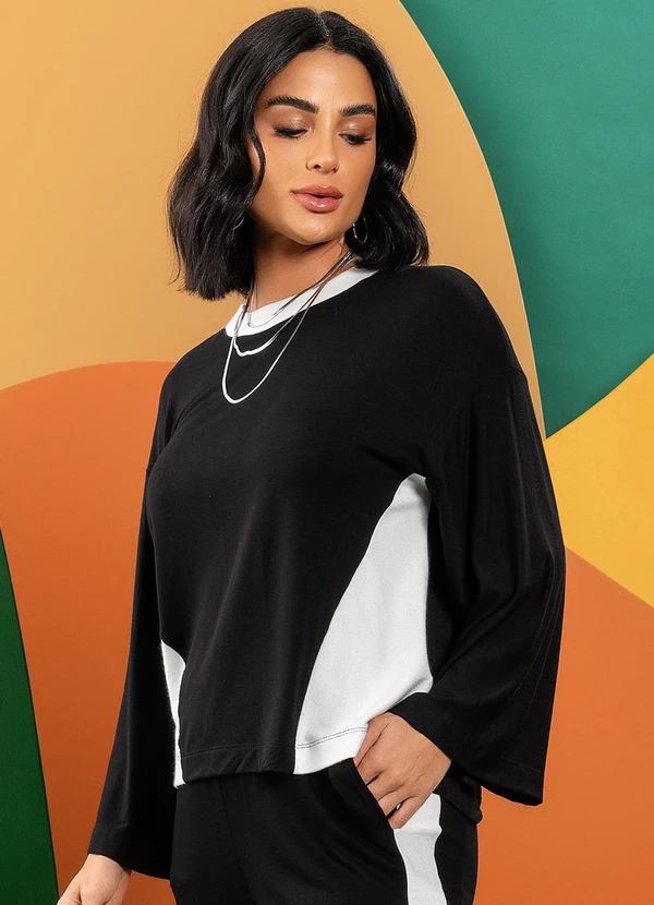 Quintess - Blusa Preto em Molecotton 7