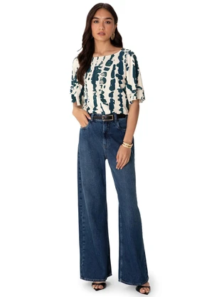 Enfim - Blusa Reta em Viscose Branco - ENFIM