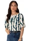Enfim - Blusa Reta em Viscose Preto - variação: Branco