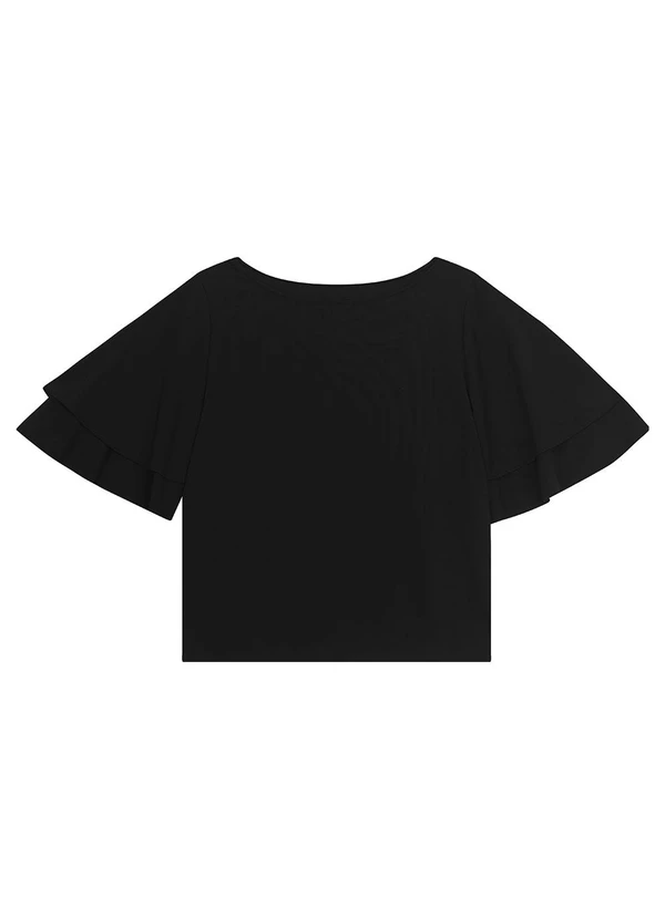 Enfim - Blusa Reta em Viscose Preto