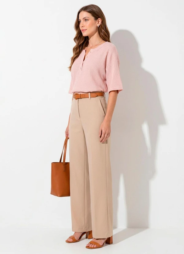 Quintess - Blusa Rosa Claro em Malha de Tricot 9