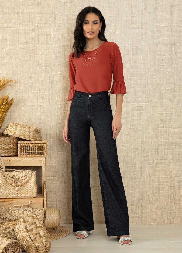 Quintess - Blusa Telha com Babado nas Mangas 7