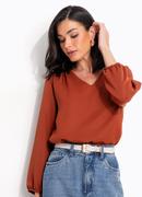 Blusa Telha em Crepe Sarjado