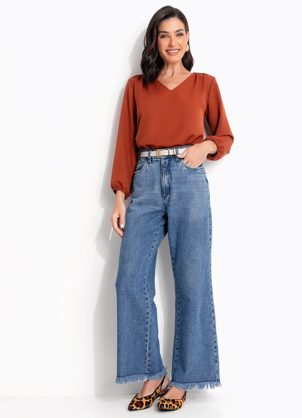 Quintess - Blusa Telha em Crepe Sarjado 4