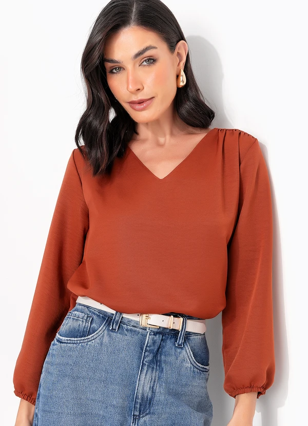 Quintess - Blusa Telha em Crepe Sarjado 6