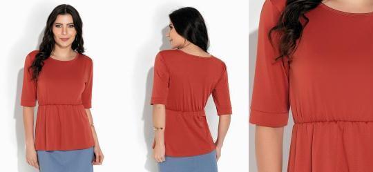 Blusa Terracota com Manga