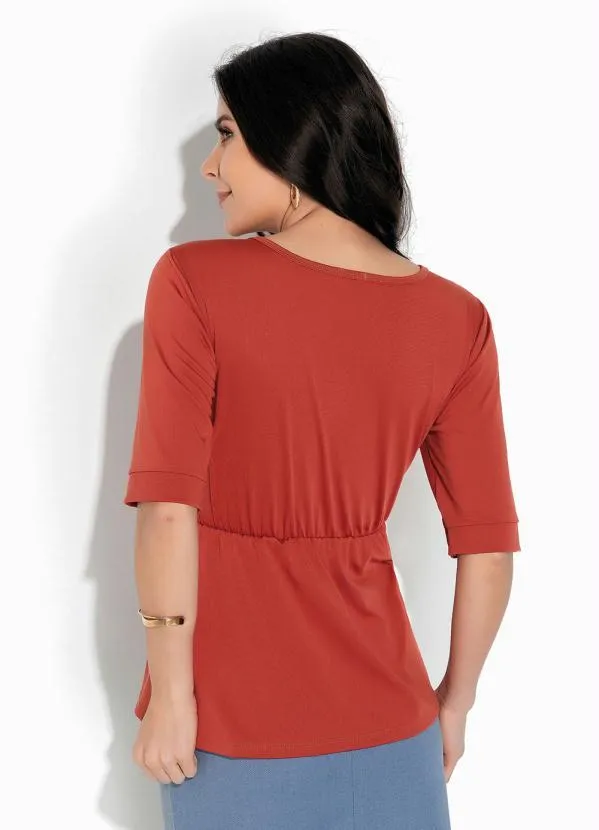 Rosalie - Blusa Terracota com Manga 2