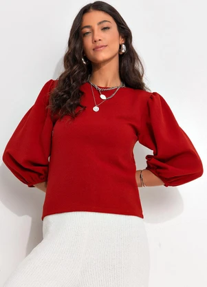 Quintess - Blusa Terracota em Malha Crepe - QUINTESS