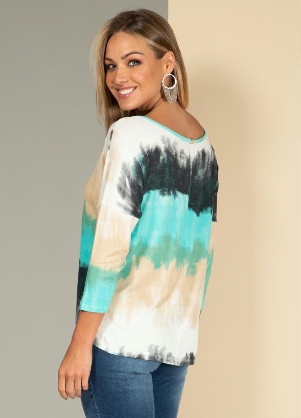 Quintess - Blusa Tie Dye com Mangas 3/4 2