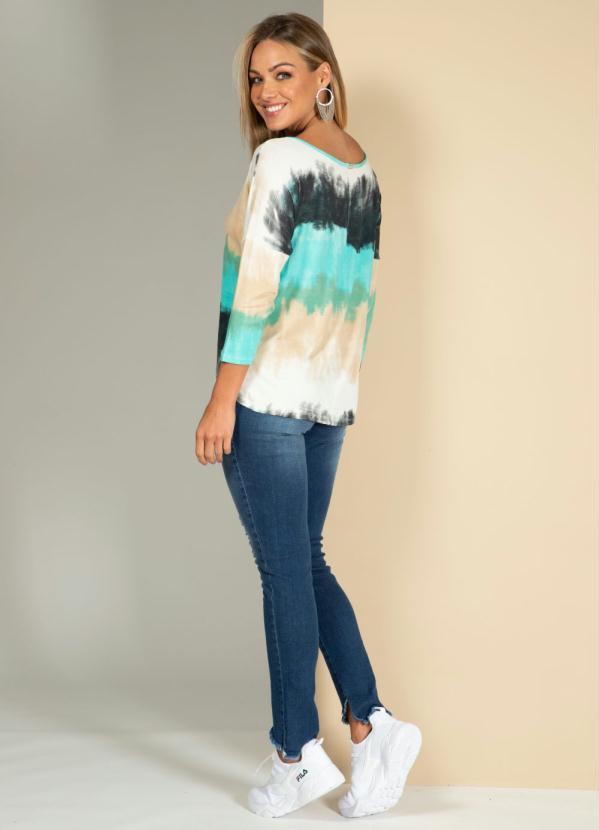 Quintess - Blusa Tie Dye com Mangas 3/4 4