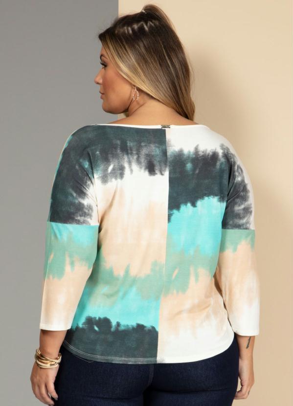 Quintess - Blusa Tie Dye com Mangas 3/4 6