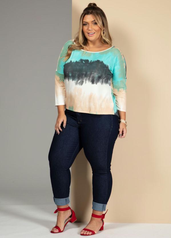 Quintess - Blusa Tie Dye com Mangas 3/4 7