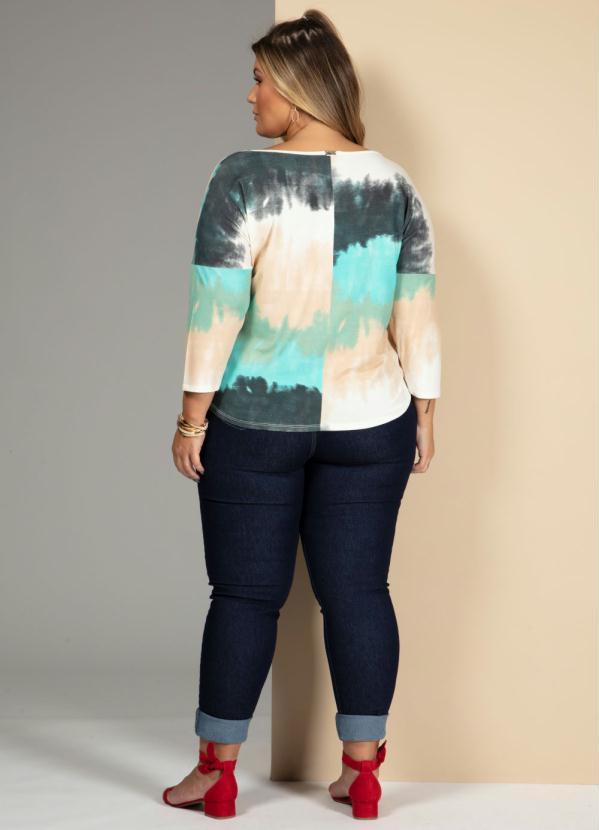 Quintess - Blusa Tie Dye com Mangas 3/4 8