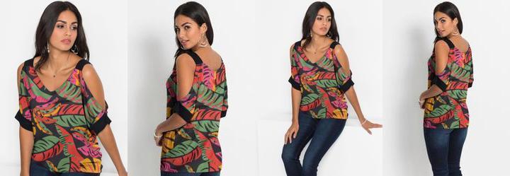 Blusa Tropical em Malha Crepe