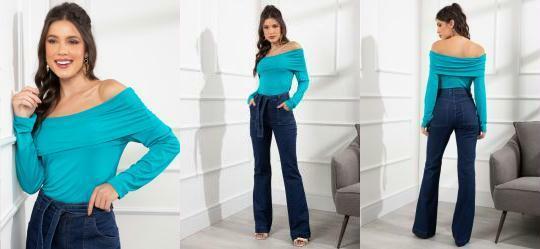 Blusa Verde gua Ombro a Ombro