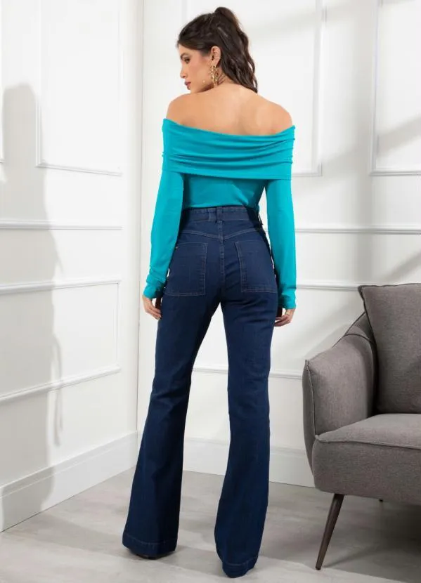 Quintess - Blusa Verde Água Ombro a Ombro 3