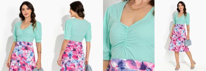 Blusa Verde Claro com Manga