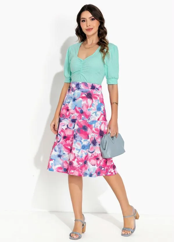 Rosalie - Blusa Verde Claro com Manga 4