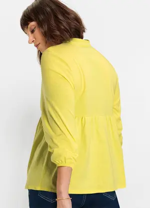 bonprix - Blusa Verde Lima em Malha de Algodão - BONPRIX