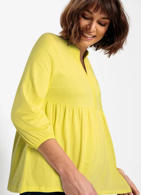 bonprix - Blusa Verde Lima em Malha de Algodão