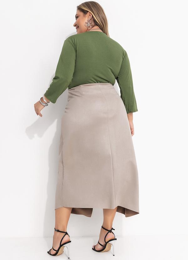 Quintess - Blusa Verde Oliva em Malha de Viscose 10