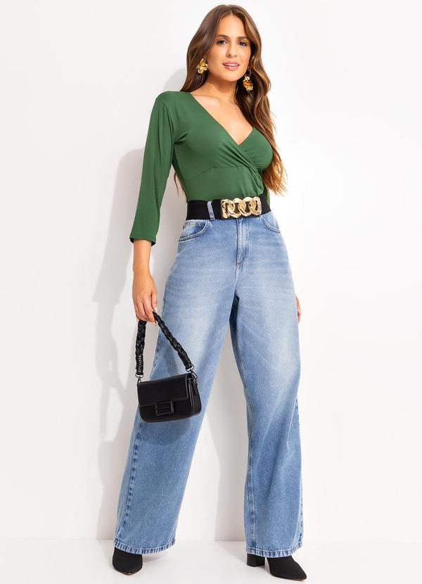 Quintess - Blusa Verde Oliva em Malha de Viscose 3