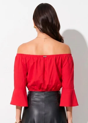 Quintess - Blusa Vermelha com Elástico - QUINTESS