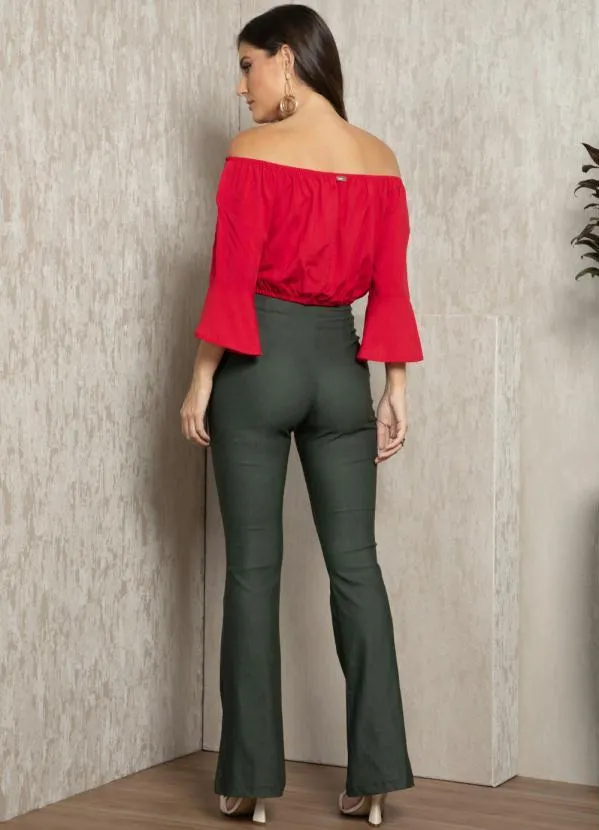 Quintess - Blusa Vermelha com Elástico 4