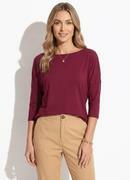 Blusa Vermelha com Mangas 3/4