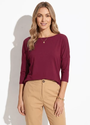 Quintess - Blusa Vermelha com Mangas 3/4 - QUINTESS
