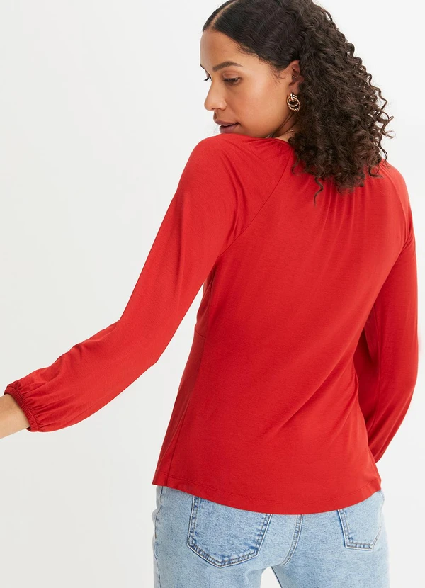 bonprix - Blusa Vermelha em Malha de Viscose 2